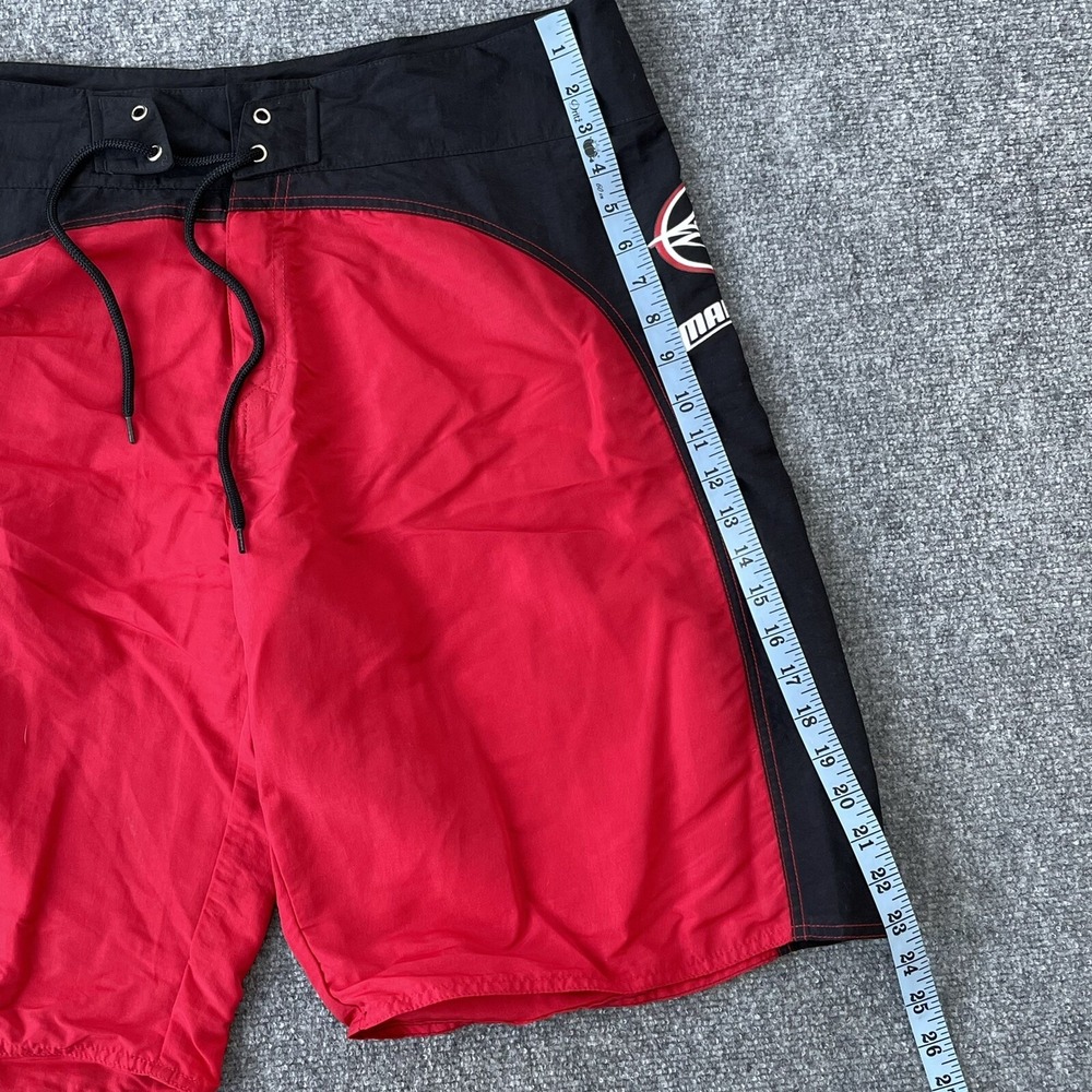 MARLINSTAR Shorts Mens 40 Red‎ Swim Suit Trunks Board Fishing Nylon - Picture 7 of 9